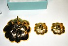 Vintage Set ALANA STEWART BROOCH~CLIP EARRINGS DEMI PARURE Original Box~Booklet — photo 5