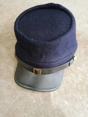 CIVIL WAR US UNION INFANTRY NAVY BLUE WOOL KEPI FORAGE CAP HAT-MEDIUM