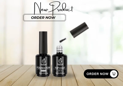 BRANDED Beetles Gel Polish 2X15Ml No Wipe Top and Base Coat Set - Shine Finish and Long