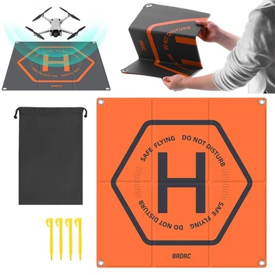 50cm Drone Day Night Landing Pad Launch Helipad For DJI Mavic Mini Air Series