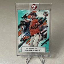 2025 Topps Pristine Matt Chapman Encased Aqua Refractor /199 #236 Giants