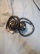 1 Pair Black Motorcycle 1"25mm Handlebar Control Switch With Wiring Harness