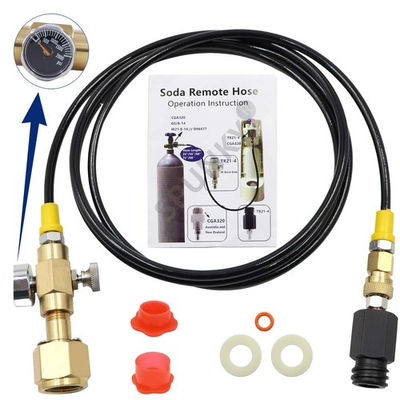 #ad Co2 Tank Cylinder Direct Adapter Gauge and Bleed Valve CGA320 to TR214 Soda ... $46.73