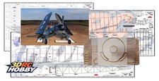 Folding Wing F4U-1 Corsair 46" RC Airplane Laser Cut Balsa Ply Short Kit + Plans