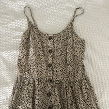 Japna Women’s Large Cheetah Print Strap Button Up Dress Trendy 2026 SALE