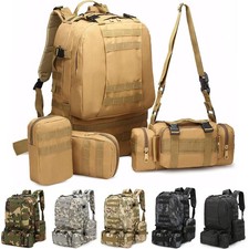 Outdoor Military Tactical Backpack Rucksack Camping Waterproof Hiking Bags Large