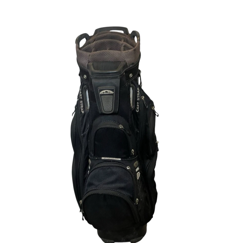 Bolsa de carrito de golf un Mountain C-130 14 vías 9 bolsillos negra con capucha para lluvia LEER Foto 2 de 4