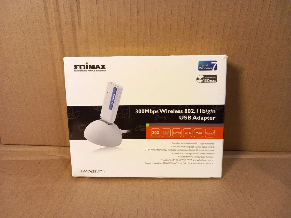 EDIMAX EW-7622UMn 300mbps wireless 802.1 b/g/n usb adapter boxed - Image 2 of 4