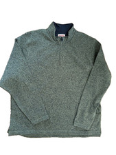 Wrangler Mens Heathered Green 1/4 Zip Fleece Pullover NWT XL