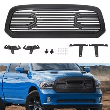 For 2013 2014 Dodge Ram 1500 Big Horn Front Grille Paintable Black For 2013 2014 Dodge Ram 1500 Big Horn Front Grille Paintable Black