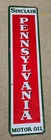 Vintage Sinclair Pennsylvania Motor Oil VERTICAL Advertising Porcelain 5' Sign