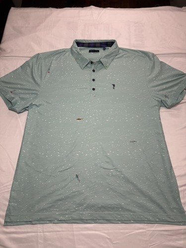 William Murray Polo Shirt Deep Sea Diver Sharks Performance Golf Mens XXL - 第 1/11 張圖片
