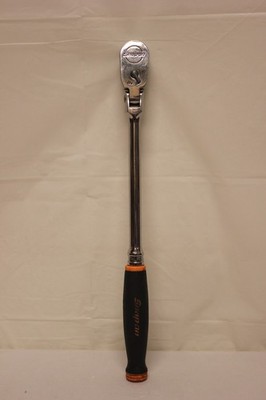 Snap On Tools FHLF80, 3/8 Drive Flex Head Ratchet Orange Rubber Grip C2
