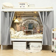 Thicken Bunk Bed Curtains Blackout Tent Bed Canopy Dustproof Breathable Bed