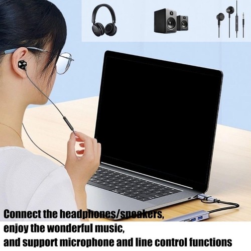 USB C+USB3.0 Hub 8 Port Adapter Hub Dongle 3xUSB2.0+1xUSB3.0+1xUSB C Card Reader - 第 5/8 張圖片
