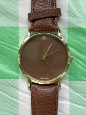 Gold Tone Brown Band And Dial Women s Quartz Watch