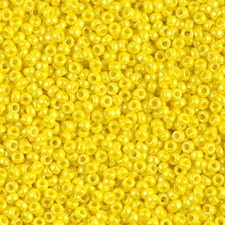 Miyuki Round Rocaille Seed Beads Size 11/0 24GM Opaque Yellow Luster 11-422