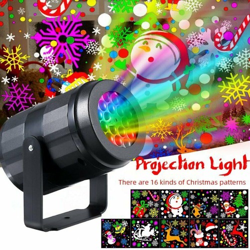 16 Patterns Christmas Projector Light Indoor Moving LED Laser Snowflake Lamp - Picture 11 of 14