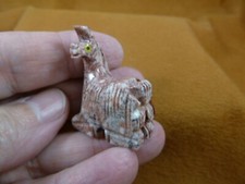 Y-LLA-SI-33) baby red LLAMA carving SOAPSTONE stone PERU FIGURINE I love llamas