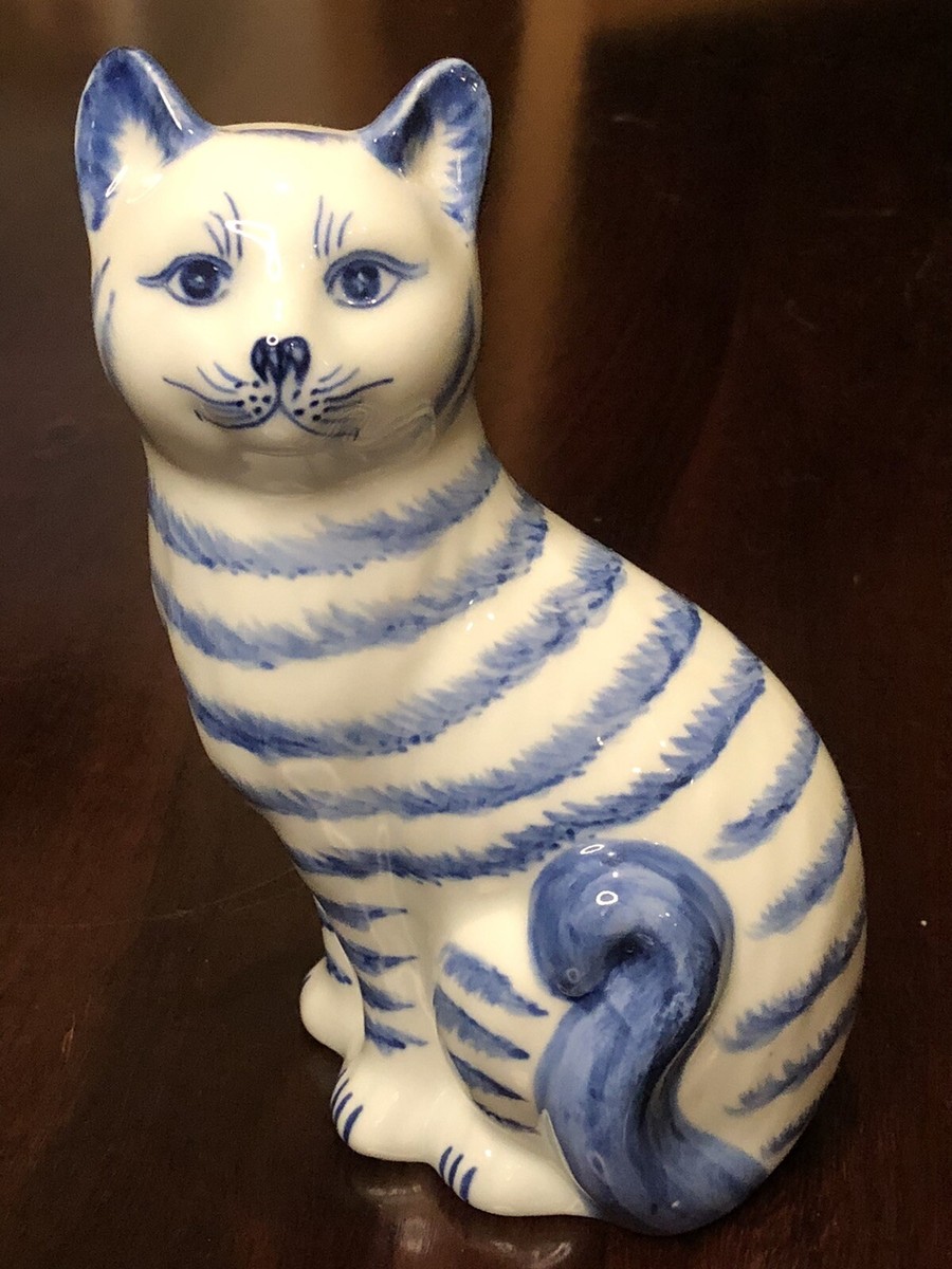 フランクリン ミント 1988 Hand painted Cat The Spellbound Cat, a Hand-painted Ceramic Cat by Eric
