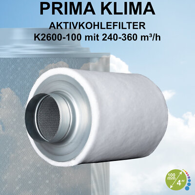 Prima Klima Aktivkohlefilter EcoLine K2600100 240 - 360 m³/h, 100 mm AKF Grow