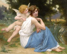 Angle with a Lady Oil Painting wall picture art printed on canvas L1383