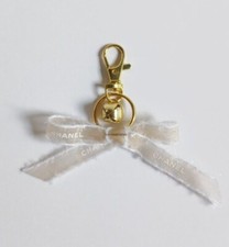 Chanel Christmas limited edition white and gold mesh gift ribbon