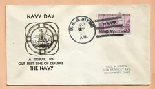 U.S.S.  NITRO NAVY DAY OCT 27,1936 TRIBUTE FIRST LINE DEFENSE   NAVAL COVER