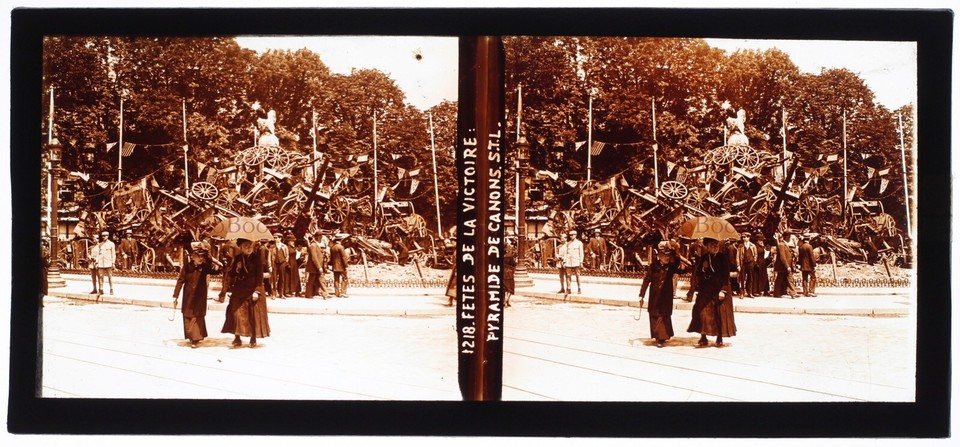 Tirage Original Istanbul 1918 - Foule Fête De La Victoire - Photo Vintage 6,5x6,5 Cm