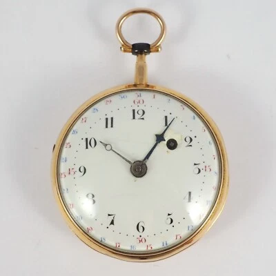 Lamy Gouge Roy a Versailles - Antike Spindeltaschenuhr mit Datum - 19. JHD - Bild 1 von 4