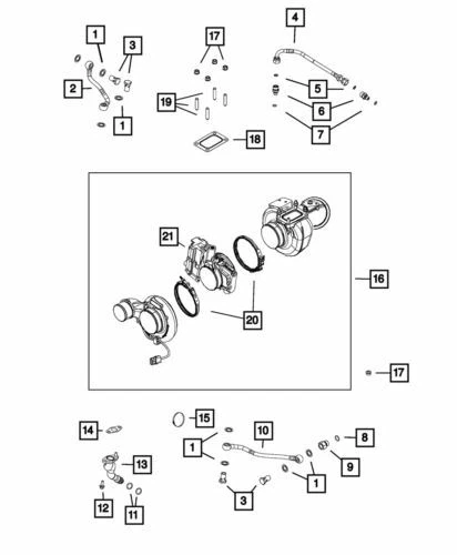 Genuine Mopar 2007-2012 Dodge Ram 2500 Front Engine Oil LineSeal 68014997AA - Imagem 4 de 4