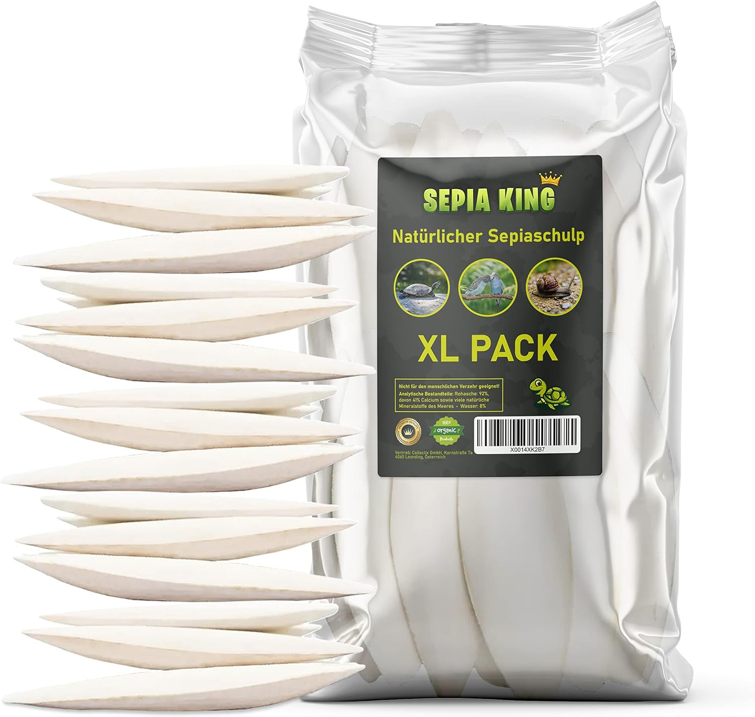 Osso di Seppia XL 250g Seppiaschalen - Calcio Naturale per Tartarughe