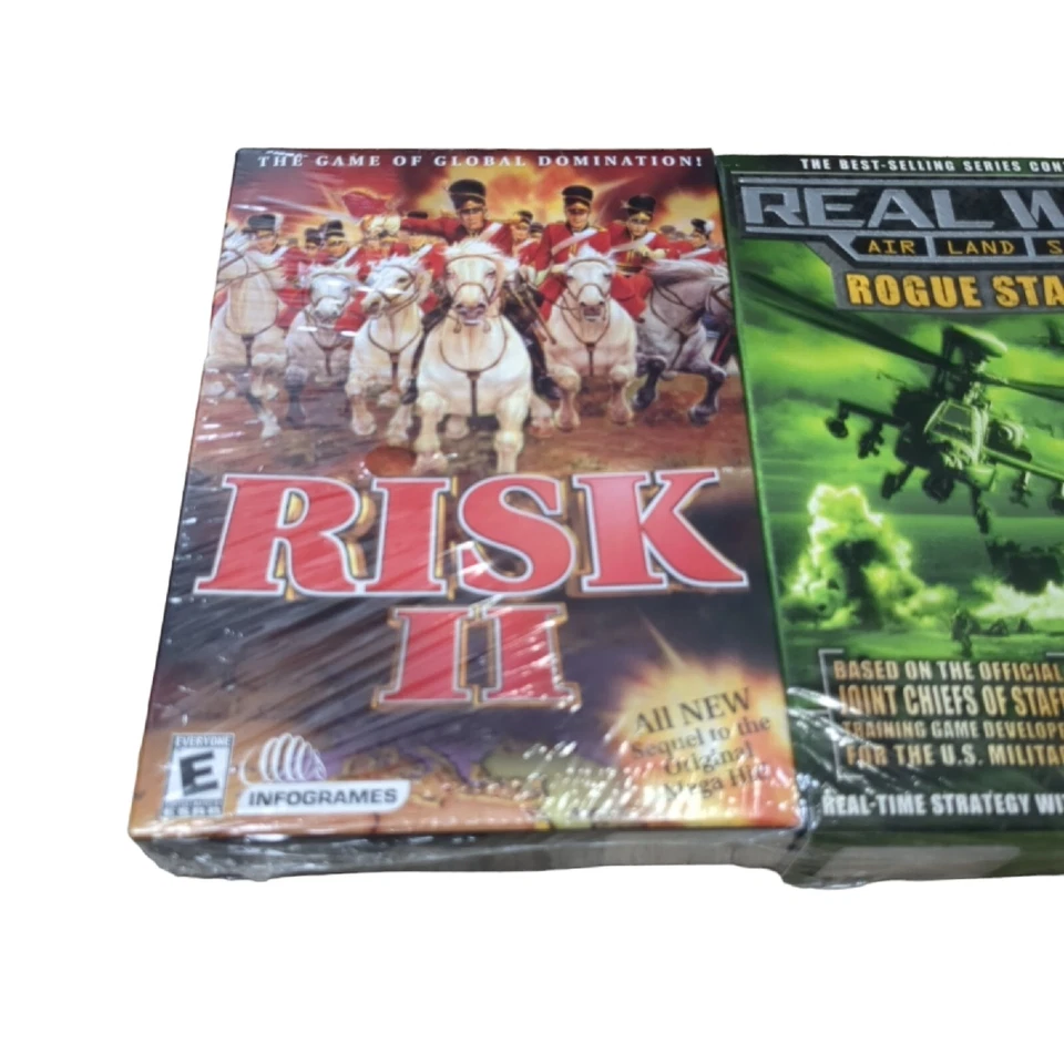 New sealed 3 pack PC CD-ROM Disc games vintage software 2002 Risk II Real Wars - Image 2 of 4