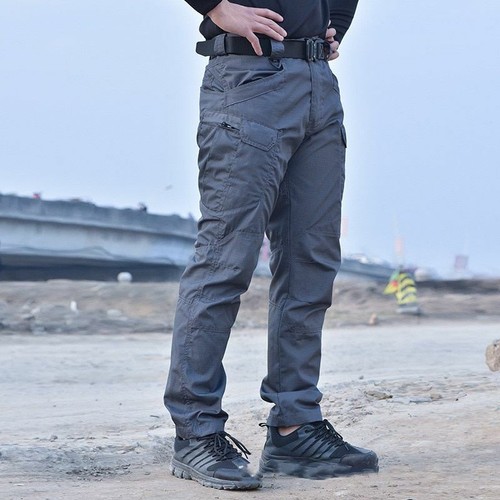 Mens Waterproof Cargo Pants Elastic 