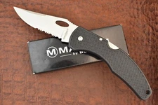 BOKER MAGNUM LARGE DELRIN JUMBO BLACK MID TACTICAL LOCKBACK KNIFE NICE (19405)