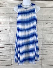 Calvin Klein Dress Women’s 4 Blue/White  Shift  Sleeveless NWT