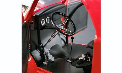 1941 VINTAGE WILLYS RED FLAMES GASSER NHRA DRAG 1:18 ACME A1800916 HOT ROD GMP - Picture 4 of 7