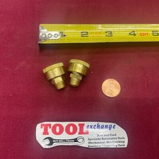 Vintage 2pc Brass Grease Cups 1/8 NPT Unmarked Lunikenheimer??