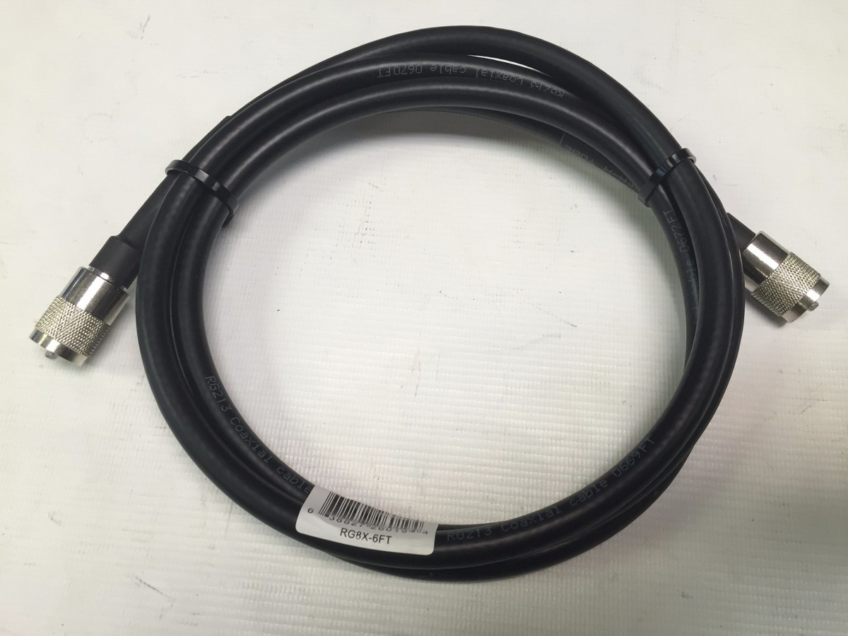 9FT RG-213 COAX COAXIAL HAND SOLDER CABLE w/ MALE PL-259 CB HAM