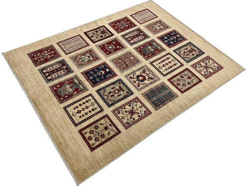 Handmade (4'10" x 6'6") Bakhtiari Oriental Afghan Tribal Wool Area Rug - Picture 5 of 10
