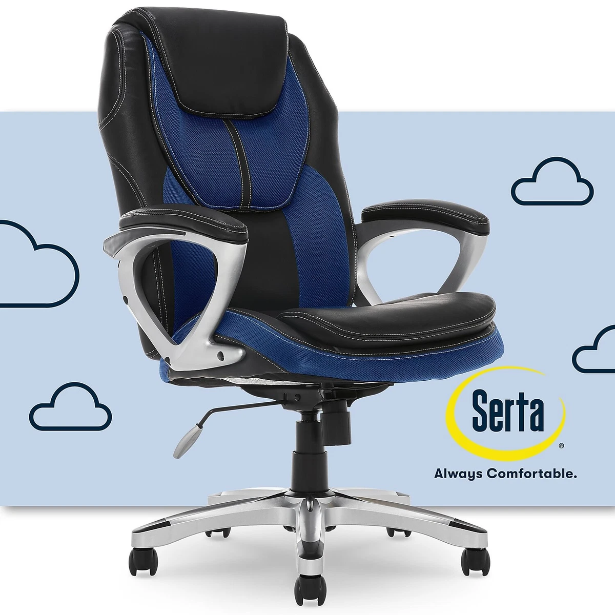 Serta faux leather office chair deals