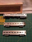Att Ho Scale Santa Fe Rdc Budd Car Powered & 2 Non Powered Cars Made In Brittian