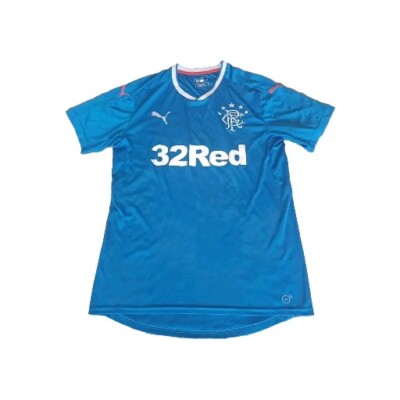 GLASGOW RANGERS 2016/17/18 Home Football Shirt Puma Short Sleeve Mens Medium M