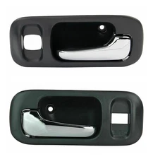 NEW Front Inside Door Handles Set Dark Deep Gray Chrome for 1997-2001 Honda CRV