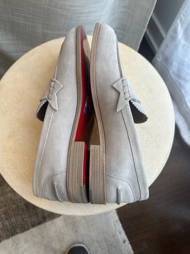 Christian Louboutin Beige Penny Flat Crosta Leather Loafers,Slip On, sz43 - Picture 6 of 8