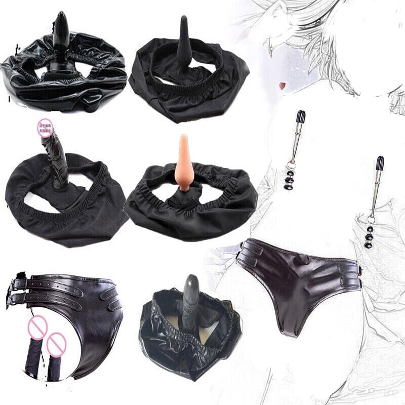 pants with anal plug Chastity Pants with Dildo Plug Butt Anal Plug Chastity Underwear Couple Sex  Toys
