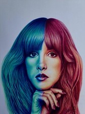 Stevie Nicks Original Art. Original Art. Stevie Nicks Poster. Colourful Art.  