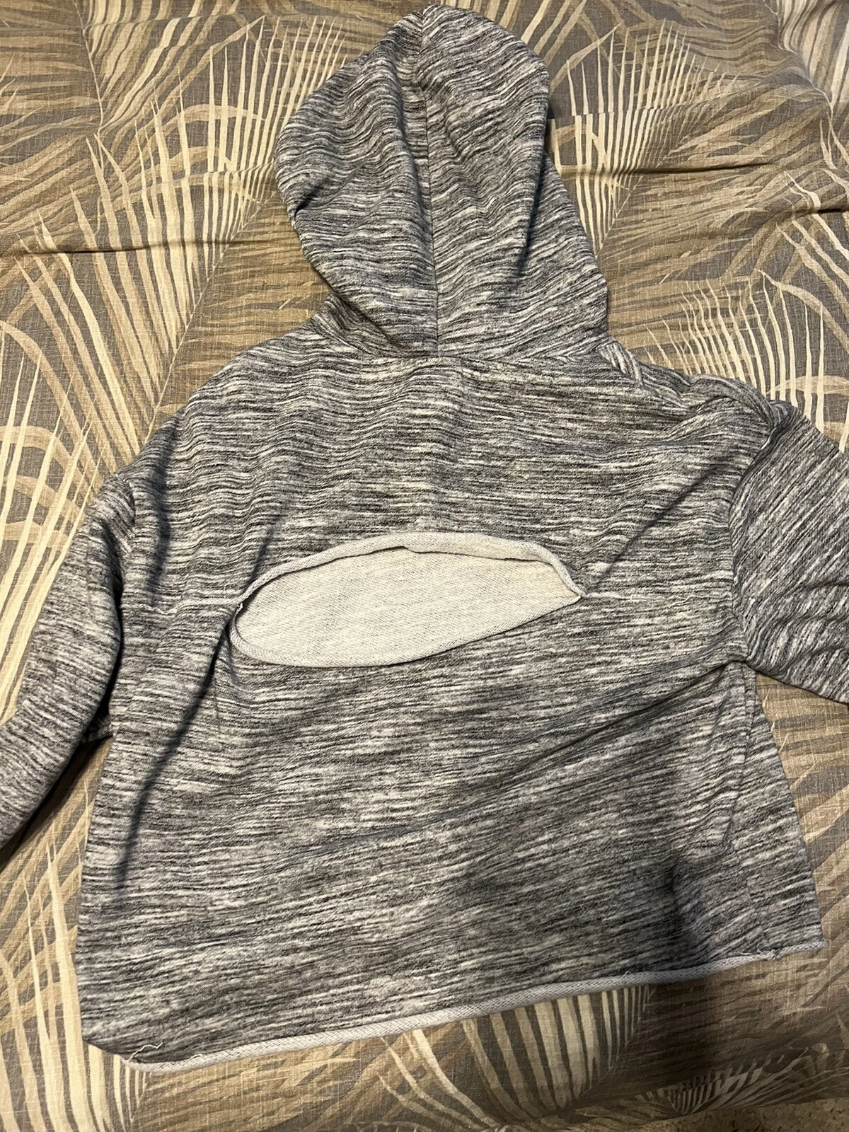 UNDERCOVER Felpa con cappuccio donna Vitoria Secret ROSA crop grigia coulisse buco della serratura posteriore taglia S