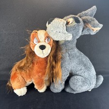 Disney Disneyland Exclusive Set of 2 Lady Tramp 18" Plush Stuffed Animal Vintage