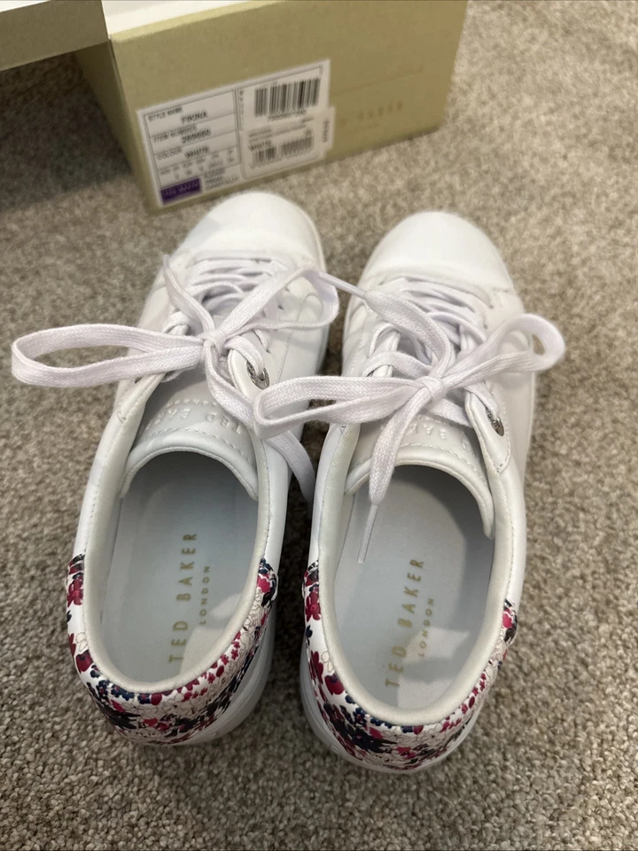 Ted Baker London Cuero Fikina Floral Tenis Con Cordones Para Mujer Talla EU 38 US 8 Foto 3 de 4